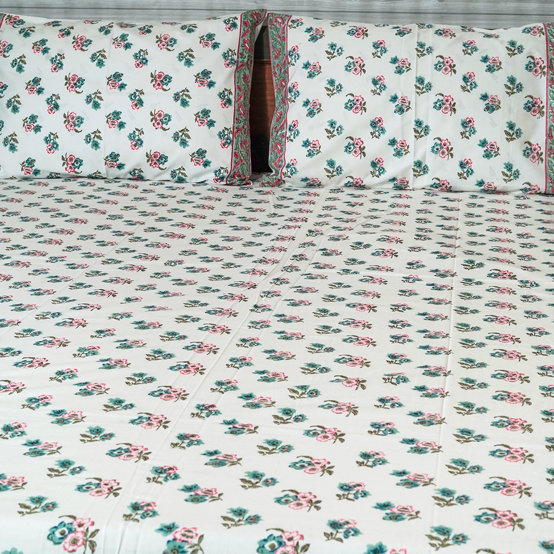 Floral Breeze King Size Bedsheet