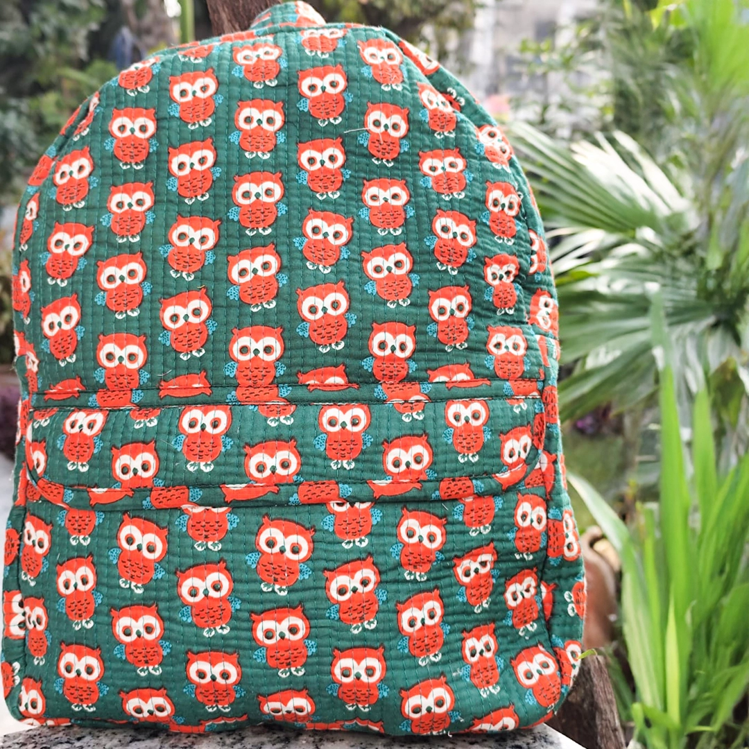 Owl Print Backpack