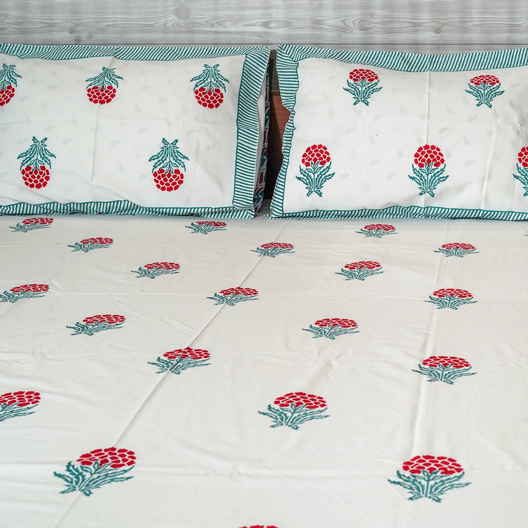 Bagh - e- Gul King Size Bedsheet