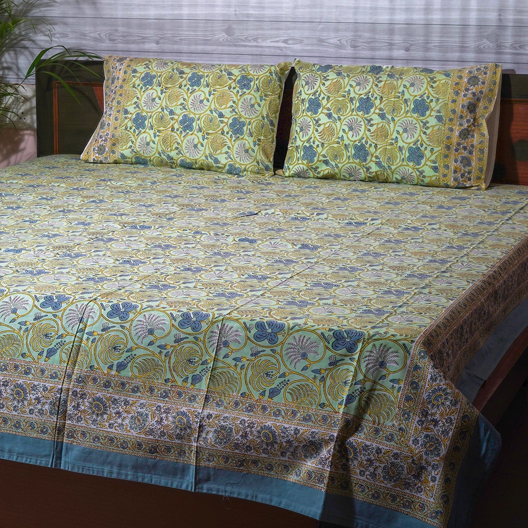 Jaipuri Vine Cotton Bedsheet