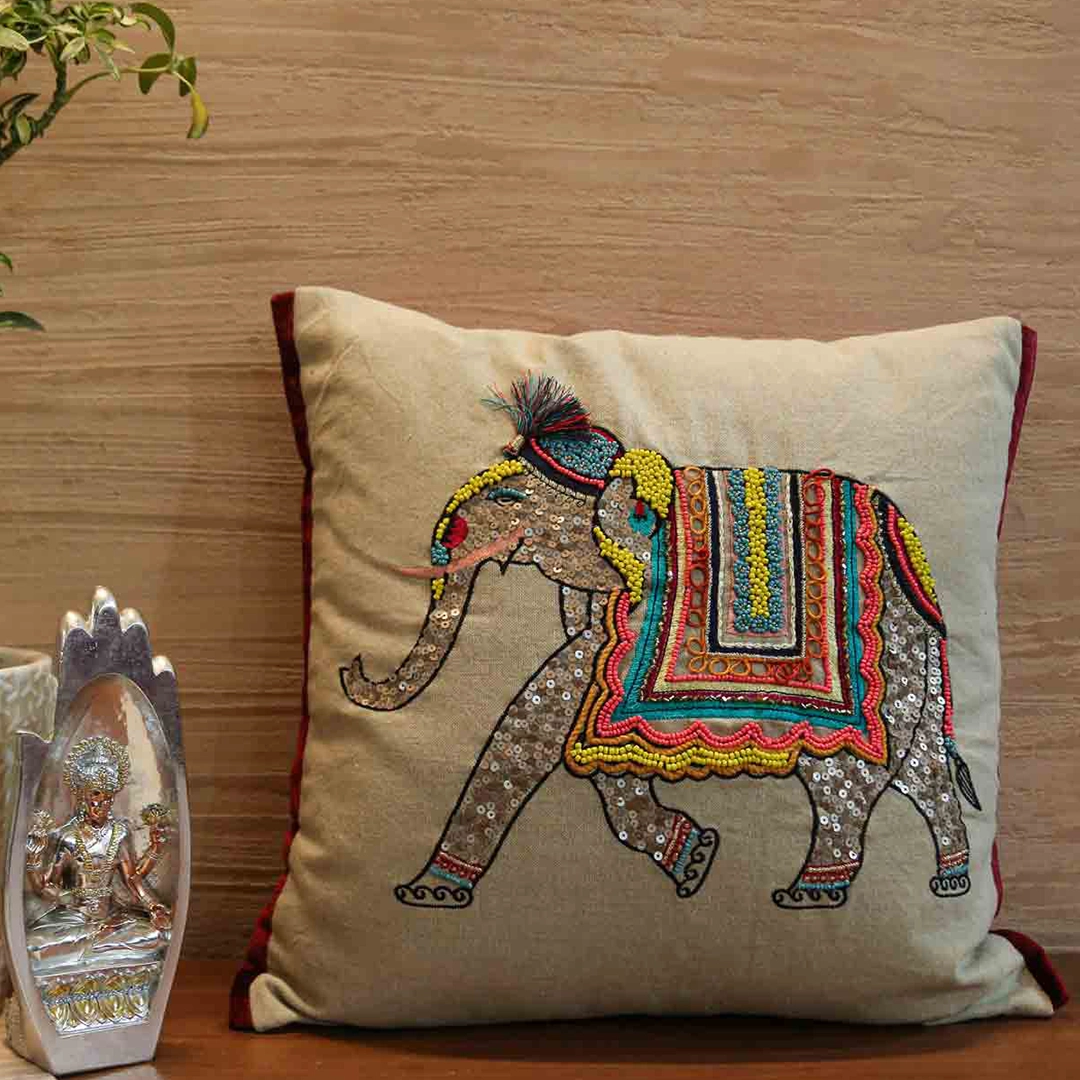 Heritage Elephant Cushion Cover