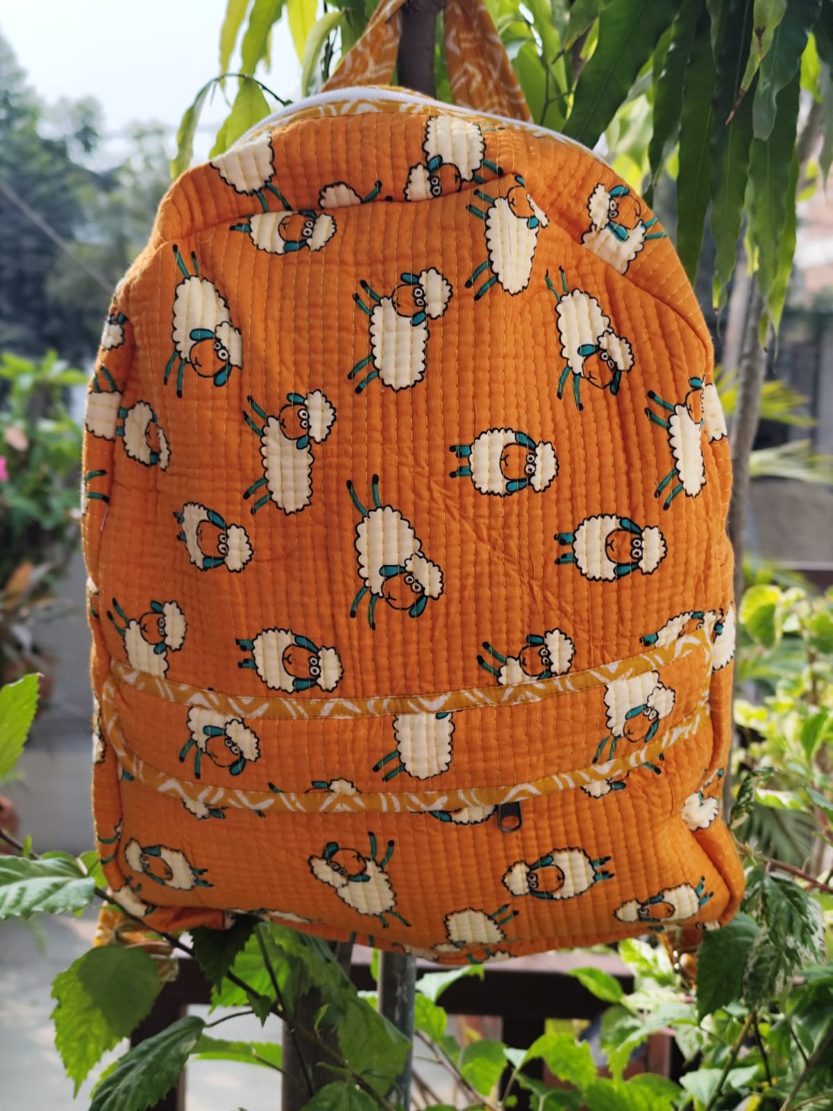 sheep print backpack