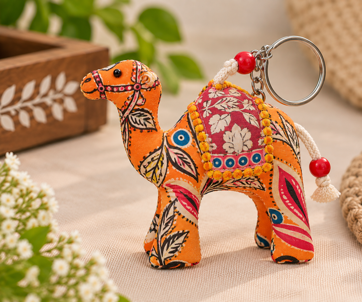 Handmade Fabric Keychains (Set of 5)