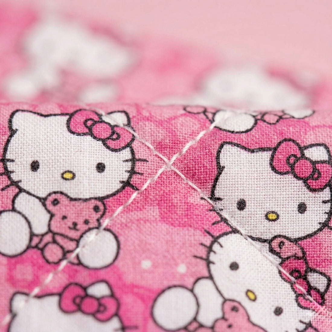 Kitty Pop Quilted Cotton Mini Tote Bag