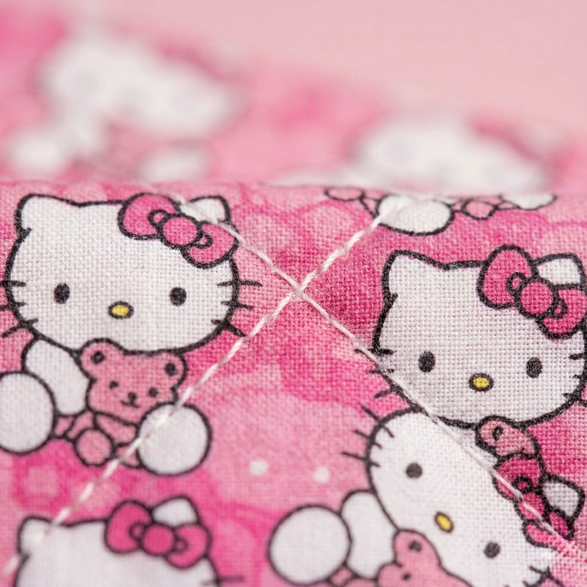 Kitty Pop Quilted Cotton Mini Tote Bag
