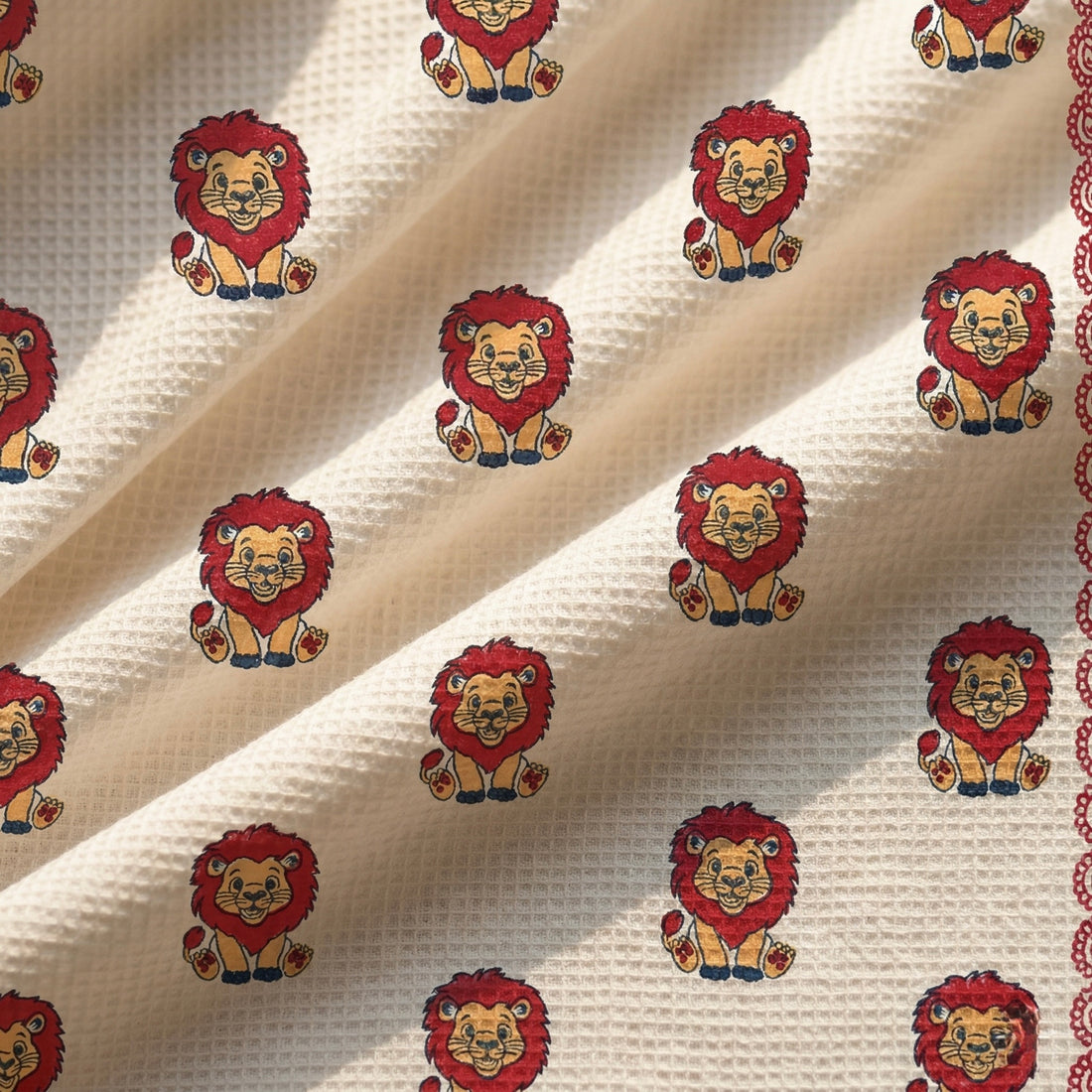 Lion Cub Cotton Kids Handblock Towel