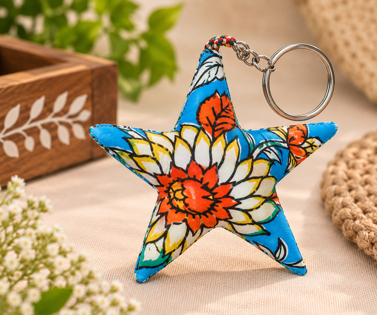 Handmade Fabric Keychains (Set of 5)