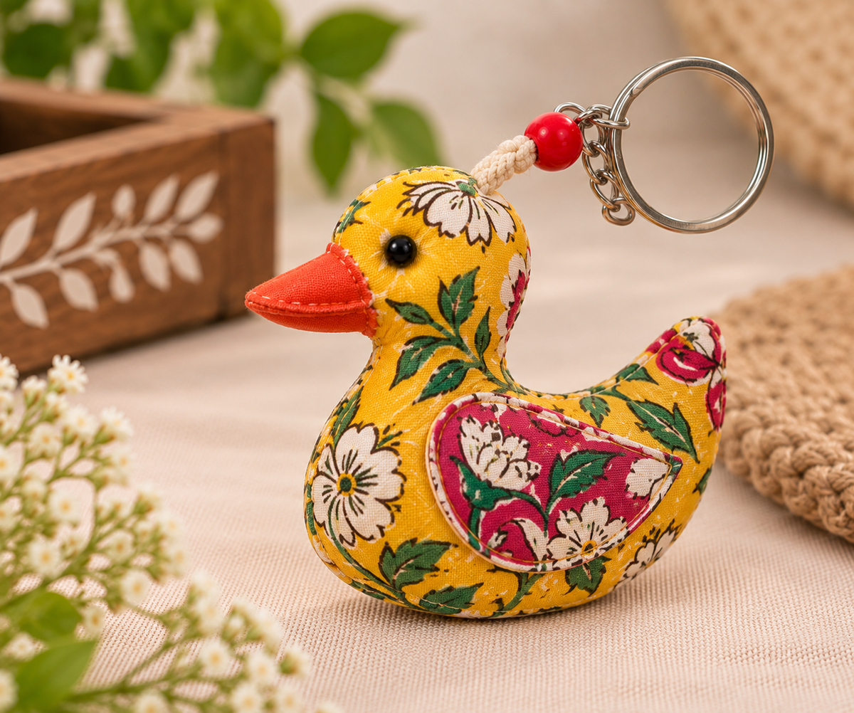 Handmade Fabric Keychains (Set of 5)