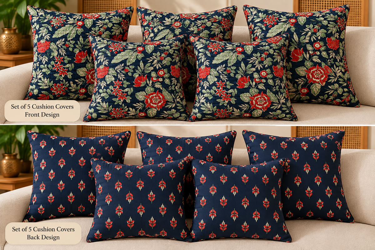 Botanical Prints Cushion Covers (set of 5)