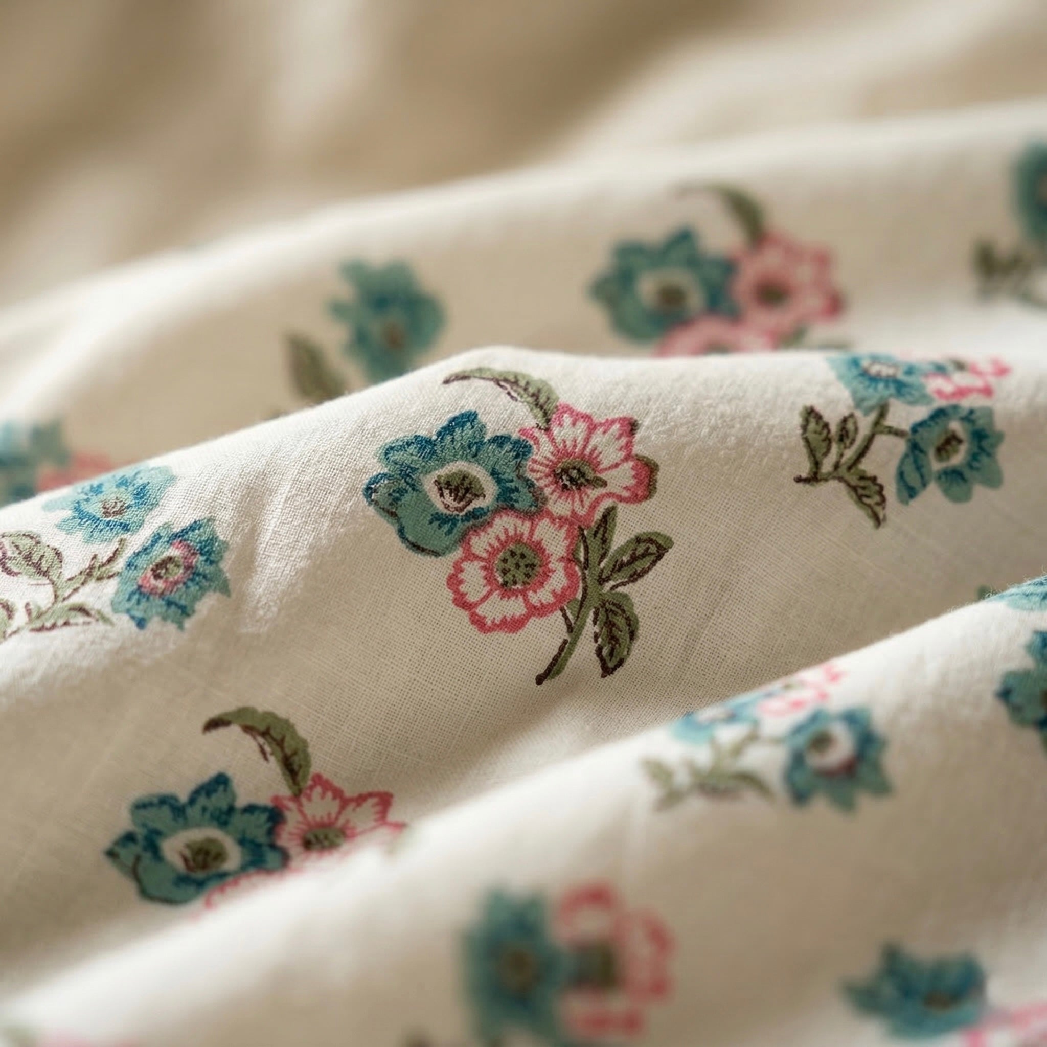 Vintage Rose Percale Cotton King Bedsheet Set