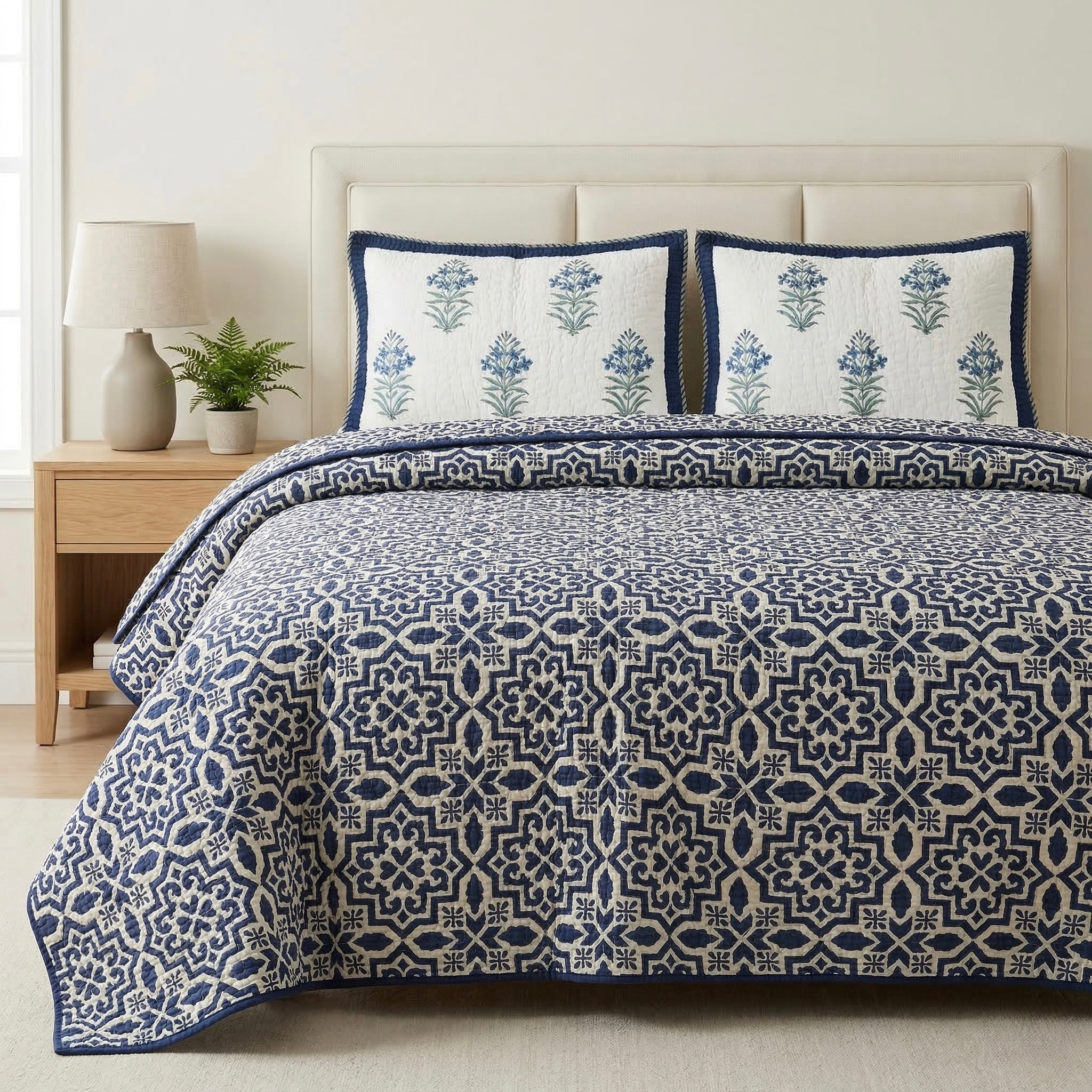 Neel Vatika Quilted Cotton Bedcover Set