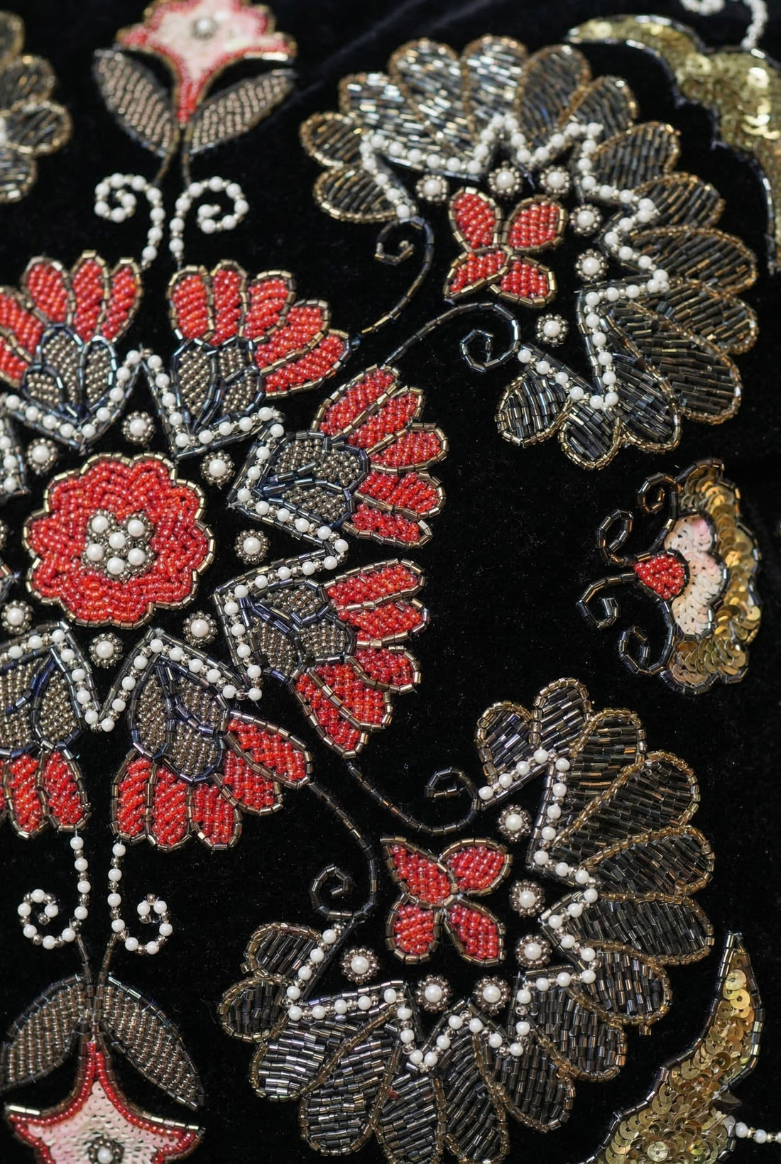 Royal Midnight Zardozi Velvet Cushion Cover