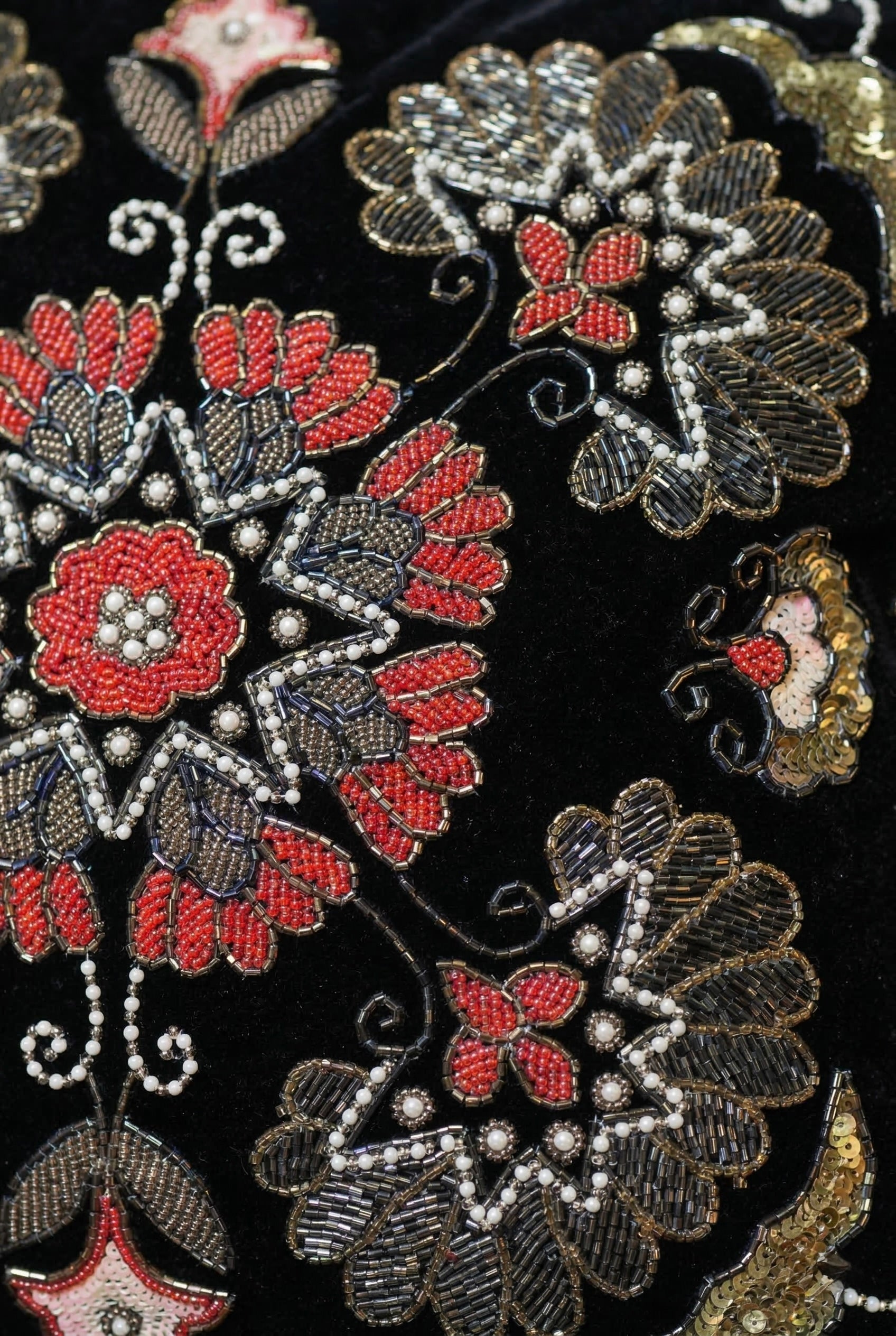 Royal Midnight Zardozi Velvet Cushion Cover