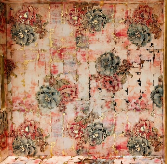 Floral Blush Square Tray (Set of 2)