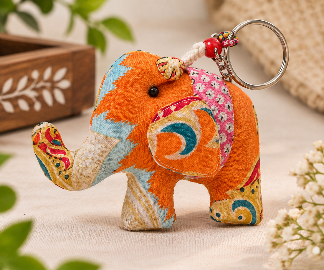 Handmade Fabric Keychains (Set of 5)