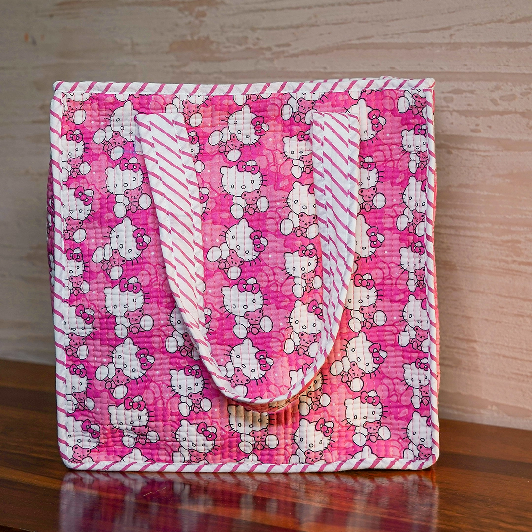 Kitty Print Mini Tote Bag