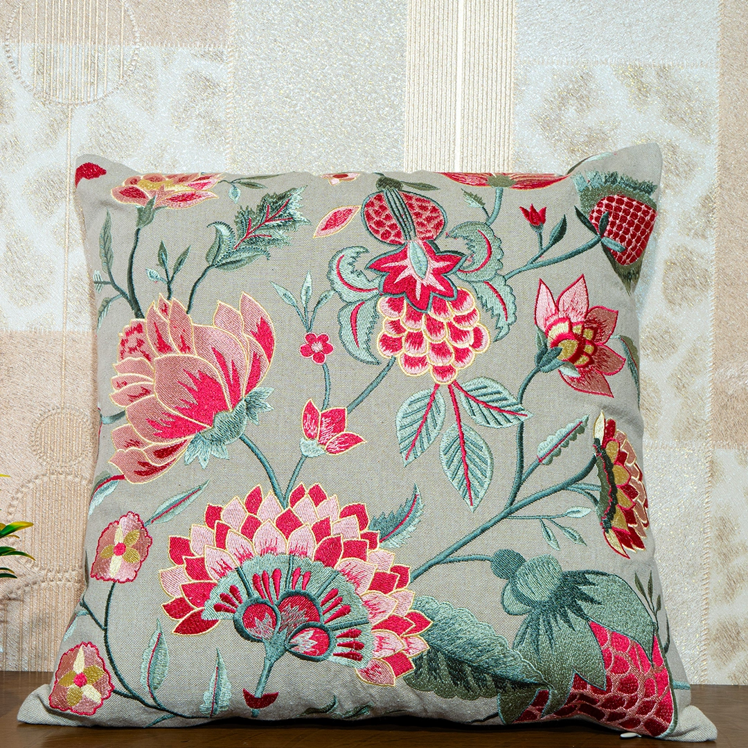 Floral Pomegranate Cushion Cover