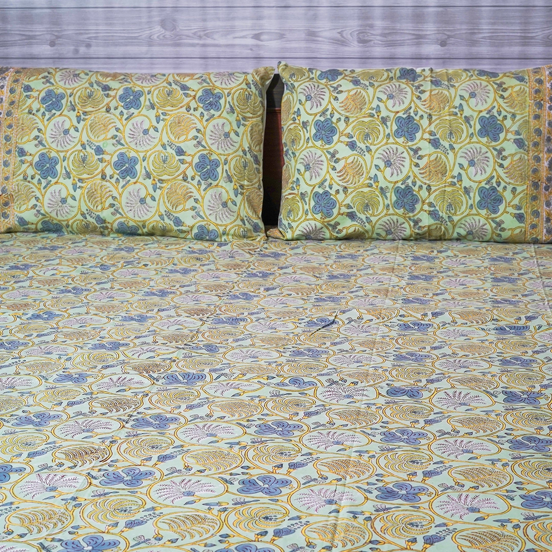 Jaipuri Vine Cotton Bedsheet