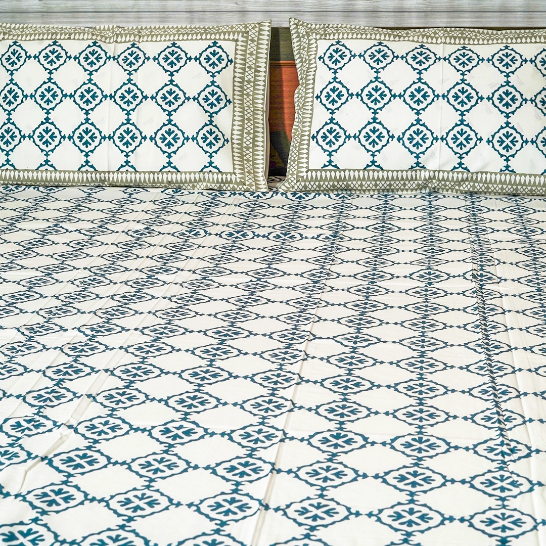 Moroccan Cotton King Size Bedsheet